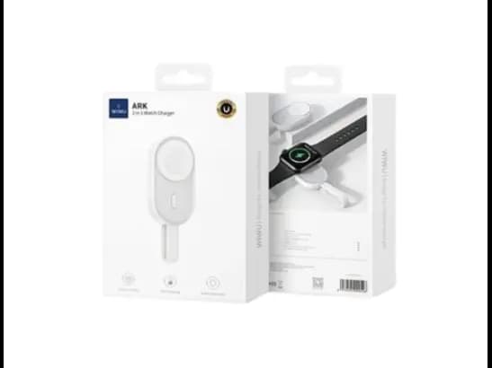 Wiwu Wi-M20 2-in-1 Watch Charger White - Pocket-size , Compact design with a hook , Combined with large-capacity power bank with 6 months warranty (4)
