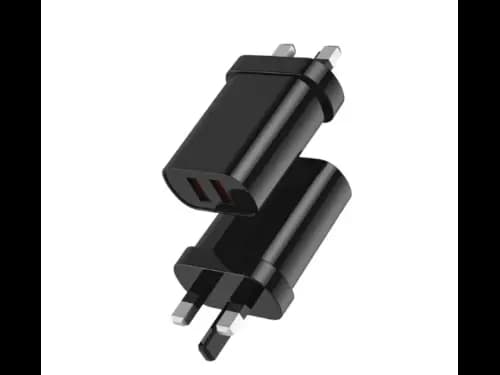 Wiwu WI-U003 Dual USB-A Fast Charger 3 Pin Black - Fast charging , UK plug , Dual USB-A with 6 Month Warranty (2)