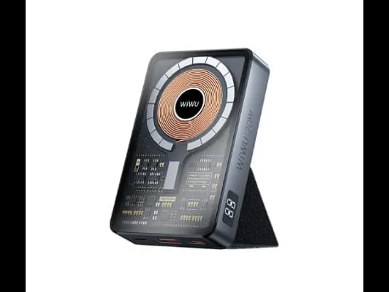 Wiwu JC-21 22.5W 10000 15W Magnetic Power Bank - New Transparent Body Design , 10000mAh Large Capacity , Strong Magnetic Wireless Power Bank  with 6 Month Warranty