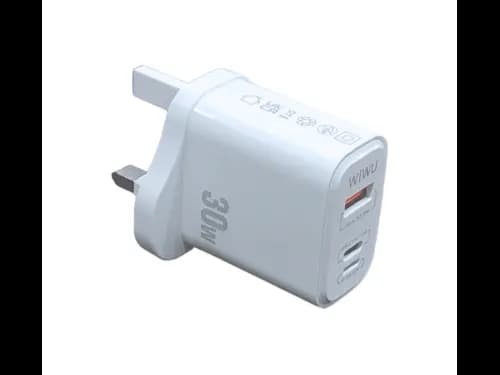 Wiwu WI-U021 SIC 30W PD+QC Fast Charger 3 Pin - 6 Month Warranty