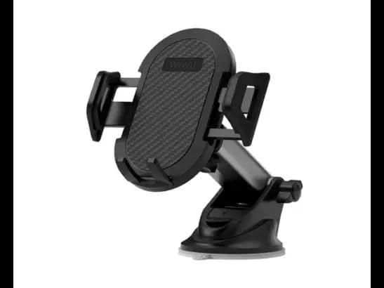 Wiwu CH015 Mini Car Bracket - 360 degree rotation feature , Easy and safe use with one hand , Dropping the phone with one click , Expandable built-in arm