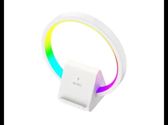 Wiwu Wi-W021 Syscan Wireless Charging Ambient Speaker 15W - USB C charging port, With 6 LED light with 6 Month Warranty (2)