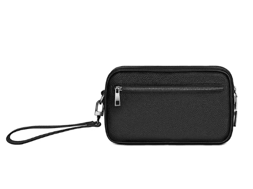 WIWU MASTER GENIUNE LEATHER FINGERPRINT LOCK POUCH BLACK - genuine leather , Anti-theft fingerprint lock , with detachable waist band (4)