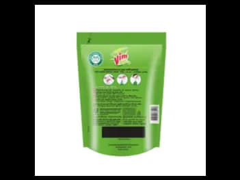 Vim Dishwash Liquid Refill Pouch 450ml - Turbo de greasing lime formula (2)