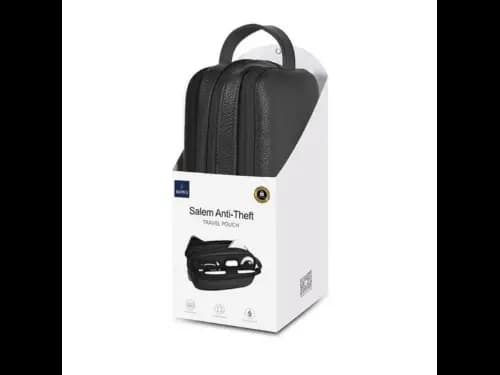 Wiwu Salem Anti-Theft Travel Pouch  Black - Stylish and Safe Design , Multi pockets , Large and Functional Internal Volume (5)