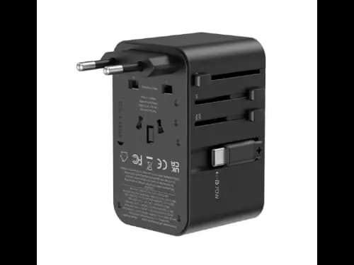 Wiwu WI-UA004 70w Gan Universal Plug Adapter Black - Travel safety & Fixed plugs , PD 70W Fast Charging , High-power appliances Over 2000W with 6 months warranty (3)