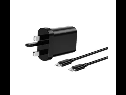 Wiwu WI-U001 Quick 2 in 1 20W C-C PD Fast Charger Black - 20W PD , UK plug ,Cable:60W with 6 Month Warranty (2)