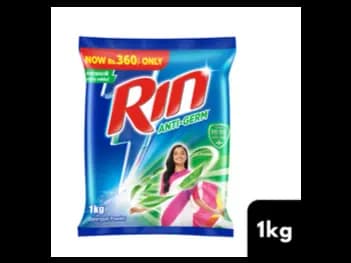 Rin Anti Germ Detergent Powder 1kg - gets rid of 99.9% of germs while giving a new shine to your clothes