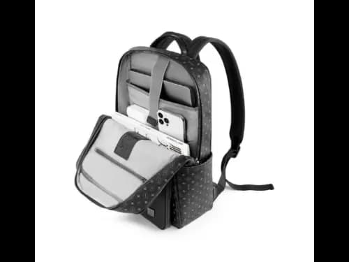 Wiwu Master Fingerprint Lock Backpack 15.6” Black -  intelligent & anti-theft fingerprint Lock ,  anti-collision corner ,  front pockets & laptop compartment (5)