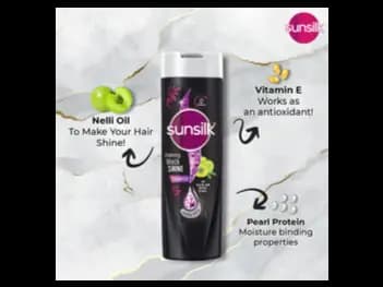 Sunsilk Stunning Black Shine Shampoo 180ml - with Activ-Mix, a groundbreaking formula crafted to enhance the shine of black hair (4)