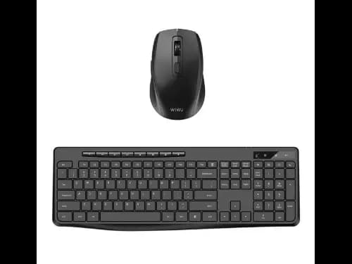 Wiwu KM-01 Wireless Office Keyboard And Mouse Combo Set - Quiet and Efficient Operation , Ergonomic Design and Adjustable DPI , Wireless Freedom and Multiple Connection Options with 6 Month Warranty