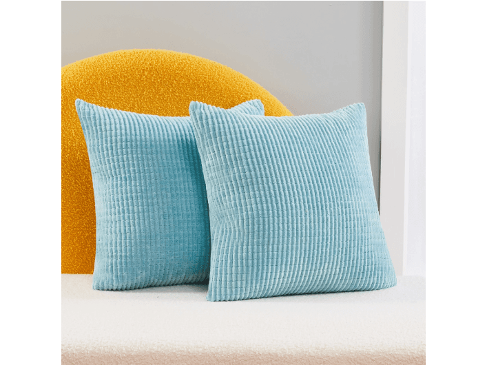 Deconovo Throw Pillow Covers with Corn Texture Baby blue - 1Pcs