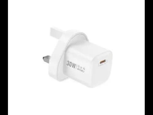 Wiwu Wi-U006 Nano 30W Gan PD Charger Eu  White - Input: 100-240V , Output: 5V/3A   with 6 Month Warranty (2)