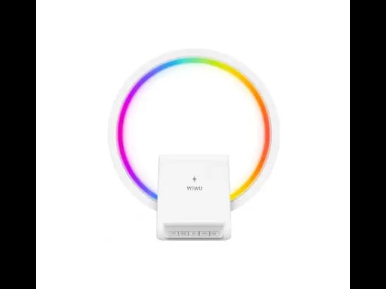 Wiwu Wi-W021 Syscan Wireless Charging Ambient Speaker 15W - USB C charging port, With 6 LED light with 6 Month Warranty (4)