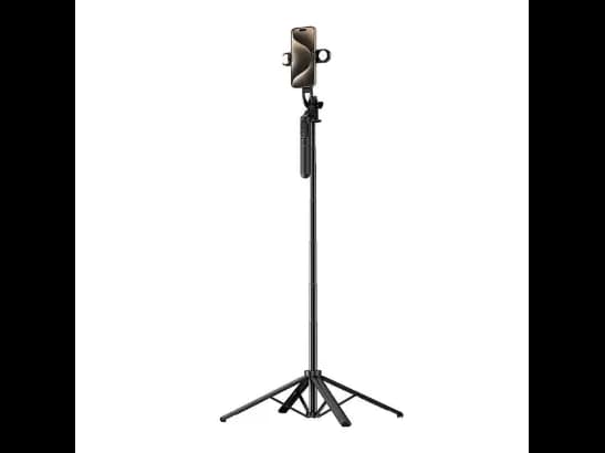 Wiwu WI-SE012 Live Braodcast Tripod Selfie Stick Black - High-Performance Shooting Experience , Ease of Use and Portability , Wide Compatibility and Versatility