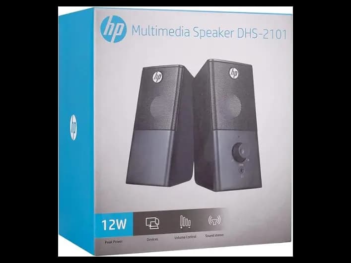 HP DHS-2101 12W 2.0 Channel Micro USB Bookshelf Speaker - Black (4)