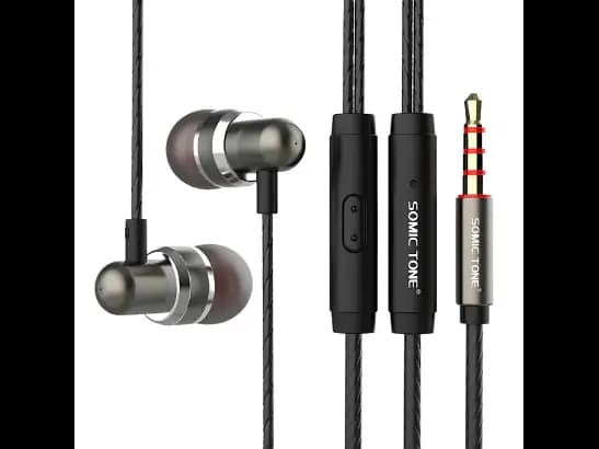 SOMIC TONE D12 HANDFREE - Extra Best Comfortable To Wear , HEAVY BASS , 120CM