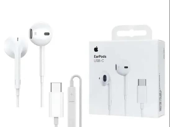 Apple iPhone 15 USB-C type c Handsfree - Deep, Rich Bass , Protects Against Sweat & Water , Inline Remote Controls Playback, Calls , Inline Microphone