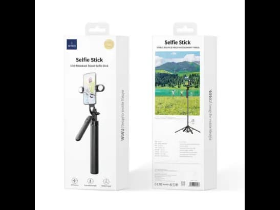 Wiwu WI-SE012 Live Braodcast Tripod Selfie Stick Black - High-Performance Shooting Experience , Ease of Use and Portability , Wide Compatibility and Versatility (4)