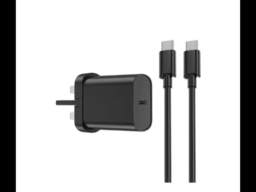 Wiwu WI-U001 Quick 2 in 1 20W C-C PD Fast Charger  Black - 20W PD , UK plug ,Cable：60W with  6 Month Warranty