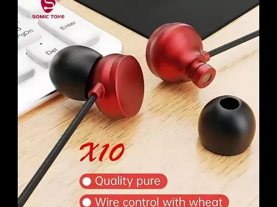 SOMIC TONE X10 HANDFREE - POWERFULL BASS , UNIVERSAL EARPHONE , 120CM in Length (2)