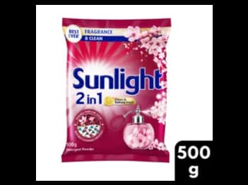 Sunlight Clean and Sakura Fresh Detergent Powder 500g