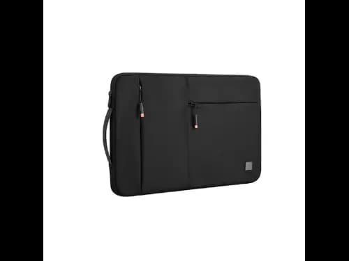 Wiwu Alpha Slim Sleeve For Upto 14″ Laptop (MacBook Air) - faux fur lining protection , Water-resistant material , Retractable waterproof TPU handle