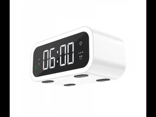 Wiwu Wi-W015 15W Wireless Charger With Digital Alarm Clock  White - 15W fast wireless charging , Alarm clock independent setting , Two colors lights to switch  with 3 Month Warranty (4)