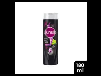 Sunsilk Stunning Black Shine Shampoo 180ml - with Activ-Mix, a groundbreaking formula crafted to enhance the shine of black hair