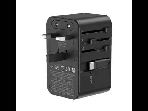 Wiwu WI-UA004 70w Gan Universal Plug Adapter Black - Travel safety & Fixed plugs , PD 70W Fast Charging , High-power appliances Over 2000W with 6 months warranty