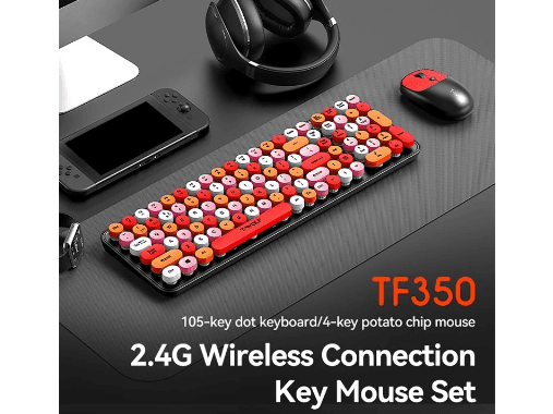 T-WOLF TF350 2.4G Wireless Keyboard Mouse Set Home Office Computer Keyboard Mouse (4)