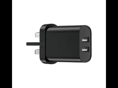 Wiwu WI-U003 Dual USB-A Fast Charger 3 Pin Black - Fast charging , UK plug , Dual USB-A with 6 Month Warranty (4)