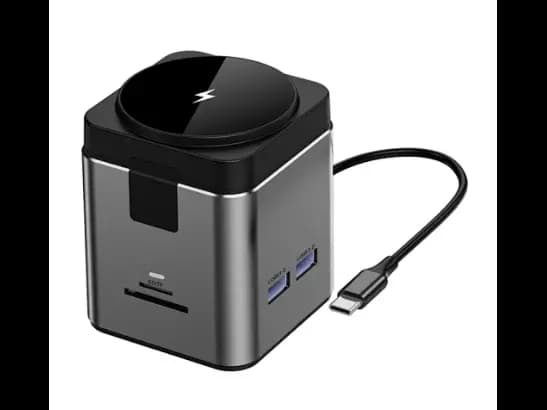 WIWU WI-W025 9 IN 1 USB-C CUBE HUB GRAY - (3)