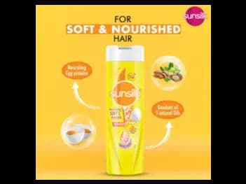 Sunsilk Soft and Smooth Shampoo 180ml - Enriched with a potent blend of Egg Protein, nourishing Oils, and Vitamin C (3)
