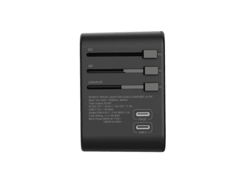 WIWU UA-303 35W UNIVERSAL PLUG ADAPTER BLACK - 6 Month Warranty (4)