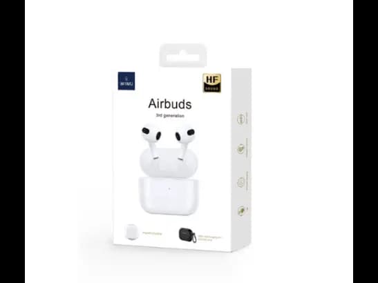 WiWU Airbuds 3rd Gen With ( Free Silicone Case ) - Lighting Sensor , Real Power Display , Audio Sharing , HiFi Sound , Skin-detect Sensor with 3 Months Warranty (2)