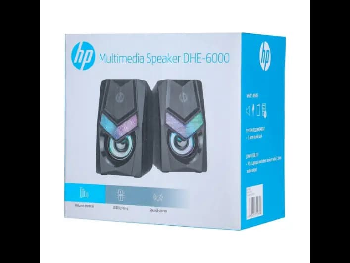 HP DHE-6000 Speakers 6W (2X3W) RGB – Black (2)