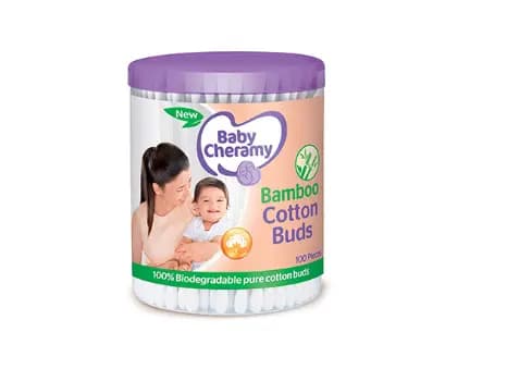 Baby Cheramy Bamboo Cotton Buds - 100.00 pcs