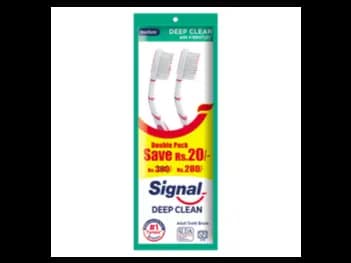 Signal Toothbrush Deep Clean Double Pack - V- shape bristles effectively clean deep in between teeth and your tongue (2)