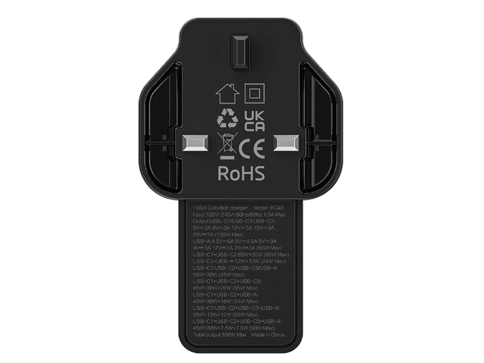 Recci RC41 100W GaN Smart Charger with 3 month warranty (4)