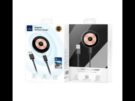 Wiwu WI-W008 15W Magnetic Wireless Charger - Double-sided transparent punk style , Magnetic wireless charger , 15W fast induction charging with 6 months warranty (4)