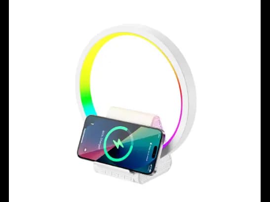 Wiwu Wi-W021 Syscan Wireless Charging Ambient Speaker 15W - USB C charging port, With 6 LED light with 6 Month Warranty