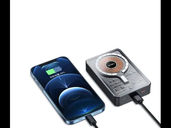 Wiwu JC-21 22.5W 10000 15W Magnetic Power Bank - New Transparent Body Design , 10000mAh Large Capacity , Strong Magnetic Wireless Power Bank  with 6 Month Warranty (3)