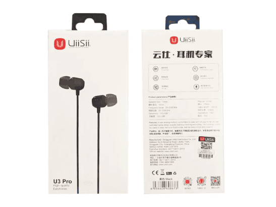 Uiisii U3 Pro Wired Earphone With Mic - EXCELLENT SOUND QUALITY , 3.5mm AUDIO JACK , BUILT-IN MICROPHONE , COMFORTABLE WEARING