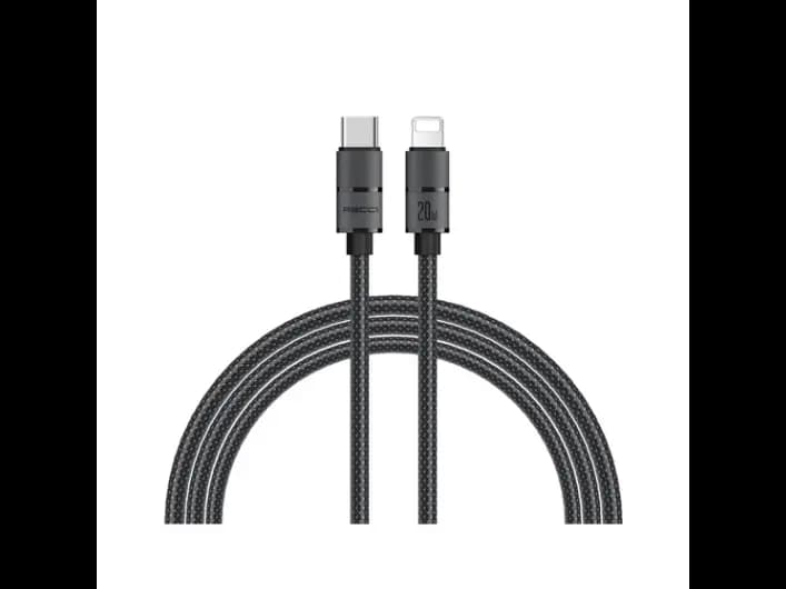 RECCI RS08CL PD 20W ALUMINUM ALLOY BRAIDED FAST CHARGING CABLE 1.2M - GREY