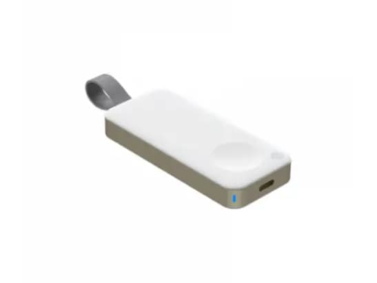 WiWU Wi-M19 Elfin Watch Wireless Charger White -  type-C interface , 1200mAh polymer battery , lue light breathing  with 6 months warranty (2)