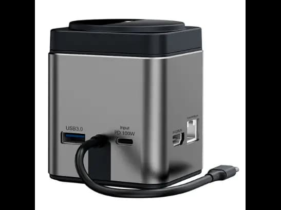 WIWU WI-W025 9 IN 1 USB-C CUBE HUB GRAY - (5)