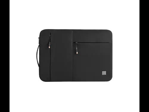 WiWU Alpha Slim Sleeve 15.6-inch Laptop Case - Durable YKK zipper SBS water resistance zipper. Retractable waterproof TPU handle, firm.