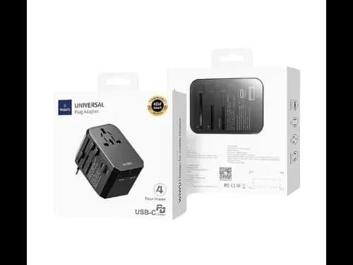 Wiwu UA-304 45W Universal Plug Adapter 4 in 1 - Universal Adapter , Fast charging mode , Number of outputs: 5 with 6 Month Warranty (2)