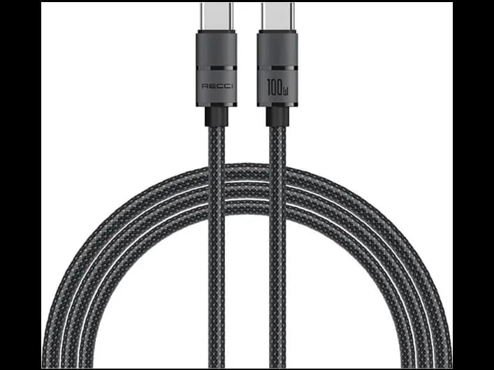 Recci RS12CC Warrior Series 100W Fast Charging Type-C To Type-C Pd Cable 2m